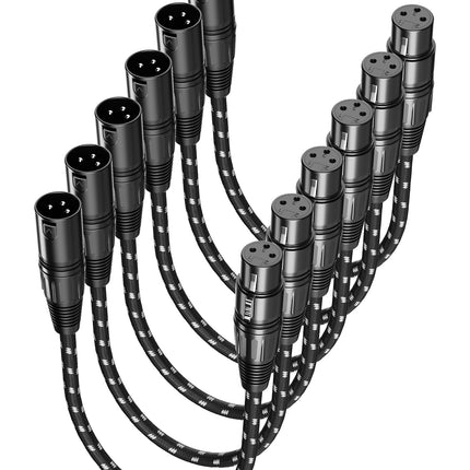 XLR Cables 3ft 2 Pack,Short Microphone Cable OFC Noise Reduction