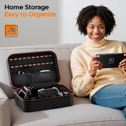 COOWPS for Nintendo Switch 2 Carrying Case 2025, Includes All-In-One Case and Slim Cases, Game Card Slots, Portable Full Protection Travel Storage Bag for Switch 2 Console Pro Controller Accessories