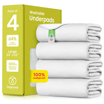 Washable Underpads, Heavy Absorbency Reusable Incontinence Pads
