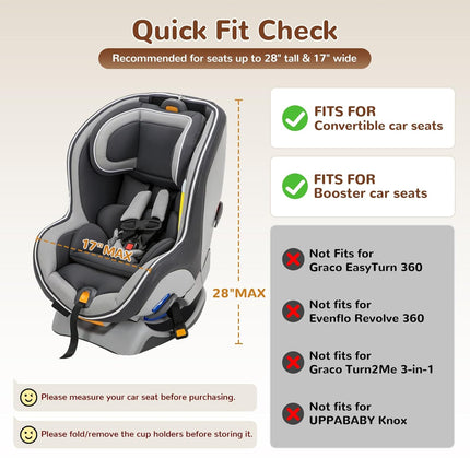 YOREPEK Rolling Car Seat Travel Bag for Airplane, Padded Car Seat Backpack with Large Wheels, Foldable Gate Check Carseat Bags for Air Travel, Clear Pocket for Baby Travel Essentials