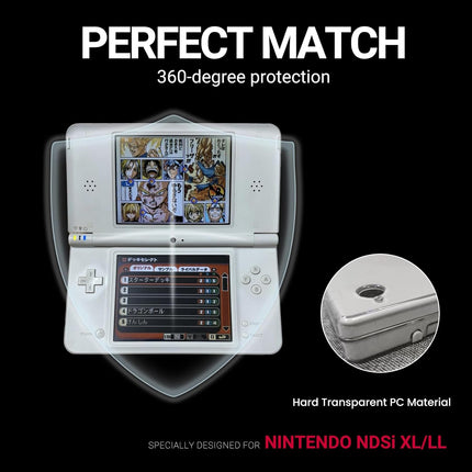 Gimtsui Clear Crystal Hard Shell Protective Case Cover Suitable for Nintendo NDSi XL NDSi LL