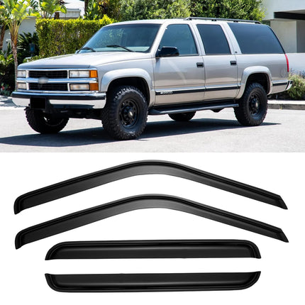 in-Channel Window Visors Rain Guards for 2017-2026 Ford F250 F350 F450 F550 Super Duty SuperCrew, Window Vent Wind Shades Deflectors for 17-26 F-250~F-550 SD Crew Cab