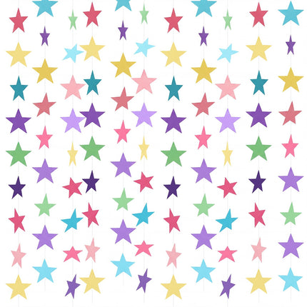 130 ft Star Garland Banner Decor, Gold