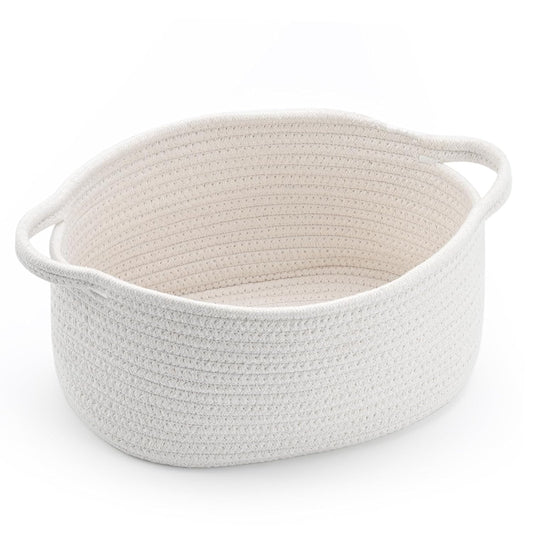 Medium Woven Cotton Rope Gift Basket with Handle