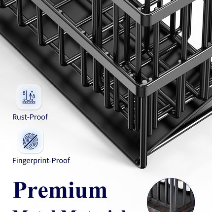 Sponge Holder for Kitchen Sink, 7.9" Wide - 1 Tier, Black