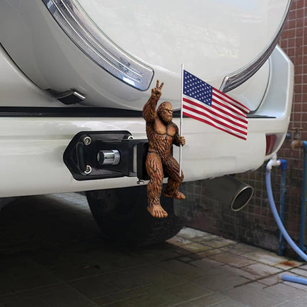 Patriot Bigfoot Trailer Hitch, Funny Patriotic Bigfoot Hitch Cover for 2 Inch Receivers, Patriotic Truck Accessory, for Men & Car Accessories