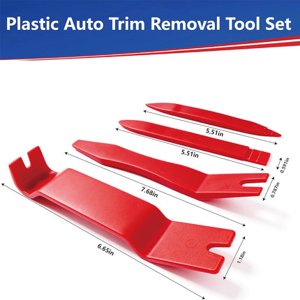 7 Pcs Car Trim Removal Tool Kit with Non-Scratch Plastic Pry Tool and Fastener Clip Pliers, Car Trim Removal Tool, for Auto Interior Car Panel Detachment, Dashboard, Door Clips & Upholstery