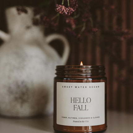 Fall Candle, 9oz Amber Jar, Autumn Scents for Home - photo 3