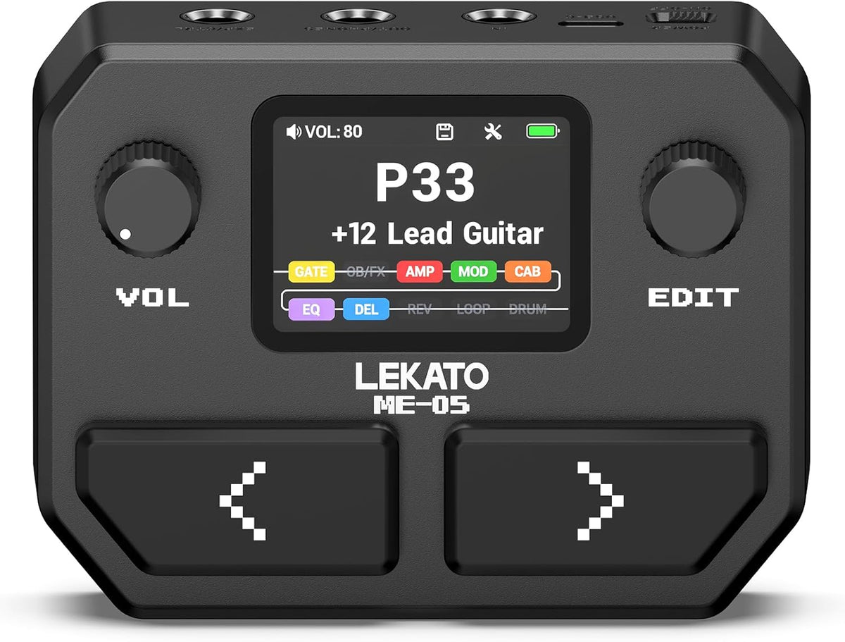 Multi Effects Guitar Pedal with Amp Models, Cab Sims, Looper, Drum Rhythms, NAM/IR Support, USB Audio Interface and OTG