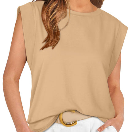 Cap Sleeve Tops for Women Summer Top Basic Tee Shirts Business Casual Tank Loose Fit 2026 Fashion