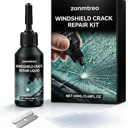 Cracked Windshield Repair Kit for Chips and Cracks, Car Windshield Crack Repair Kit, Glass Repair Liquid for Cracks, Rock Chip Repair Kit Windshield, Windshield Chip Repair Kit. (1)