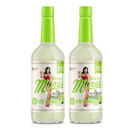 Miss Mary's Lite Margarita Mix, Keto Friendly, Low Sugar Drink Mixer, All Natural Ingredients, Low Calorie, Low Carb, 2 Pack