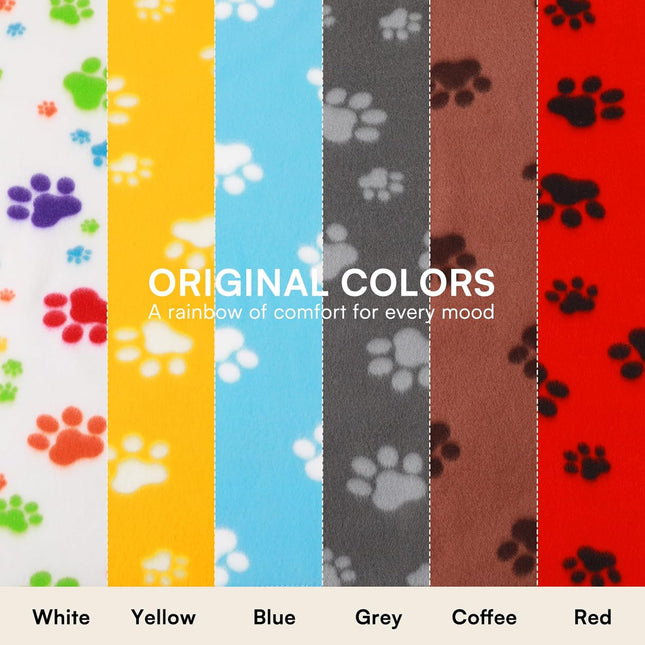 Cute Dog Blanket for Small Medium Dogs 6-Pack Soft Stretchy Fleece - photo 2