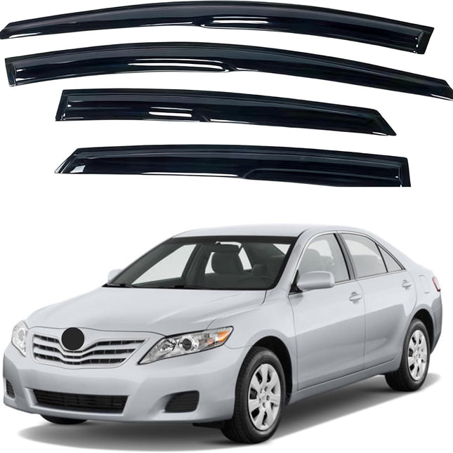 Out-Channel Window Visors Rain Guards, 4-Piece Set for 2007-2011 Vehicle Fitment