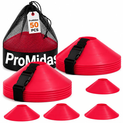 Disc Soccer Cones for Training Kids - 25/50/100/200 Small Plastic Cones for Sports Training - Flexible Conos for Soccer Practice Equipment, Basketball & Football Drills Equipment
