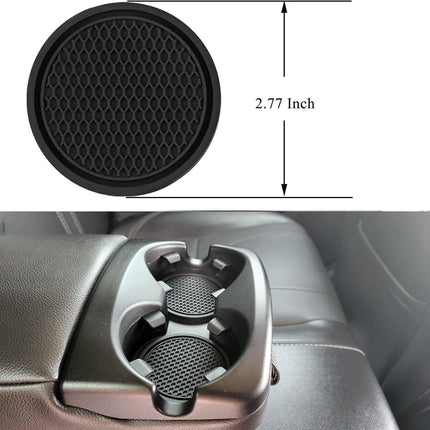 Car Seat Gap Filler Organizer Compatible with Mazda Cx5 CX-5 Accessories Seat Gap Plug Blocker with Storage Slot Non-Slip Car Cup Holder Coaster Black