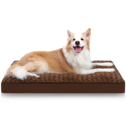 Washable Dog Bed for Crate Waterproof for Medium Dogs,41x27 Inch,Gray