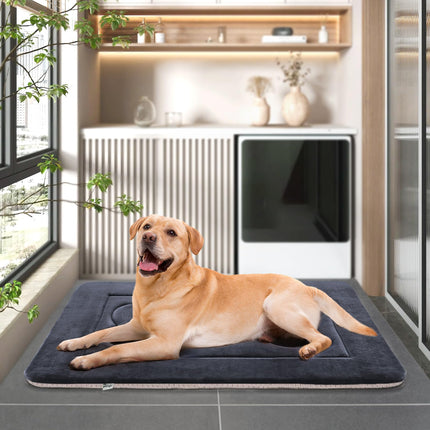 Cama suave para perro grande, almohadilla para jaula de perro de 42 in, base antideslizante, colchón lavable para dormir perros, camas para mascotas, camas para gatos, almohadillas para perreras