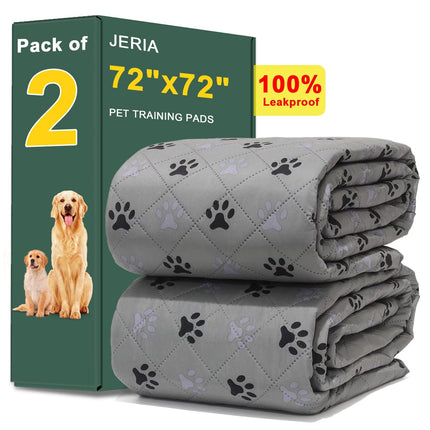 2 Pack 36"x 41" Waterproof Non Slip Wee pad，Reusable Washable Pee Pads for Dogs，Absorbent and Leakproof Training Mats for Potty, Bed, Sofa, Potty Training