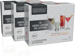 Bartesian 24-Pack Vodka Lovers Mixer Capsules for Cocktail Machine – Home Bar Mixology Cocktails Mix Pod Capsule Set To Use With the Bartesian Cocktail Drink Maker Machine