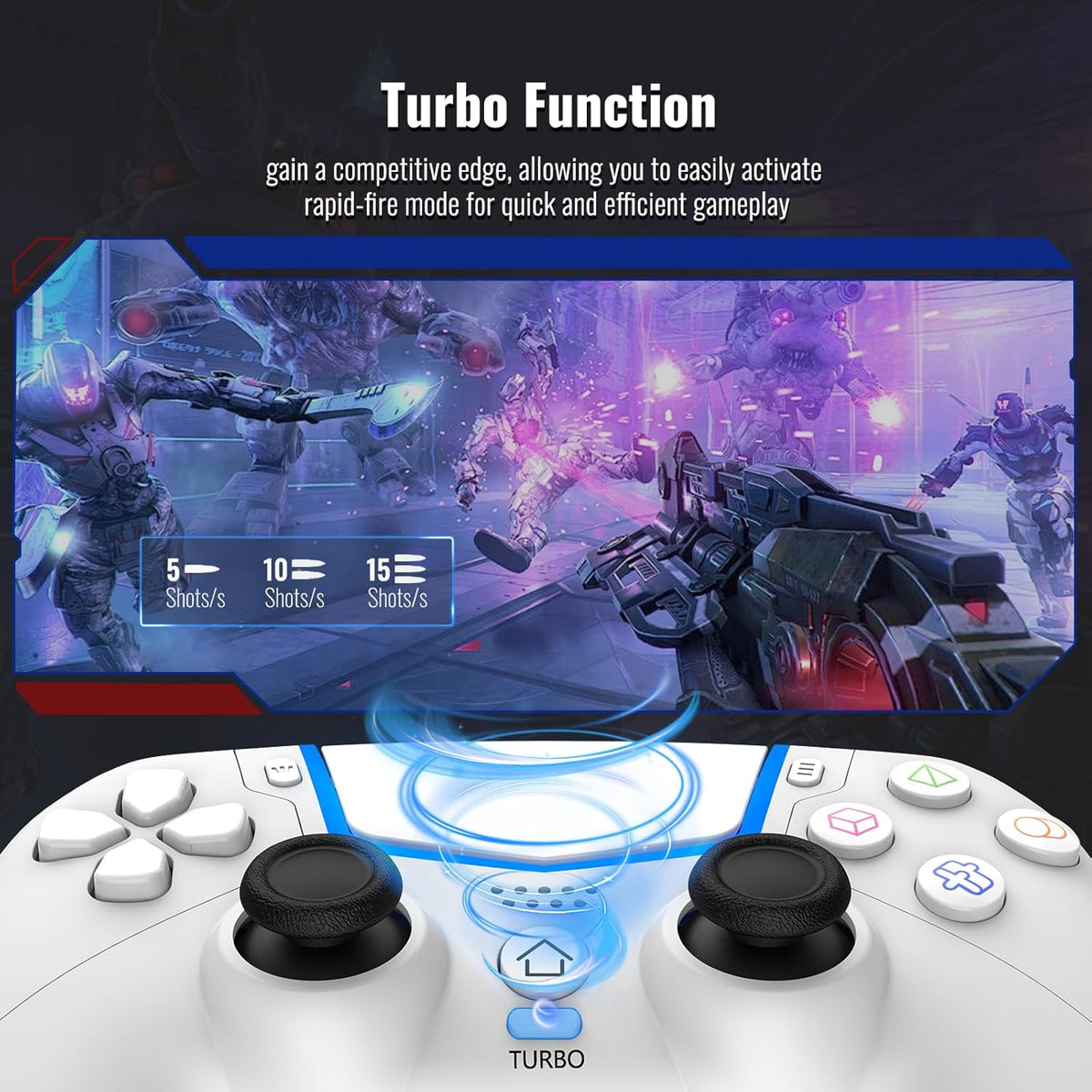 White Wireless Gaming Controller with Hall Joysticks - photo 4