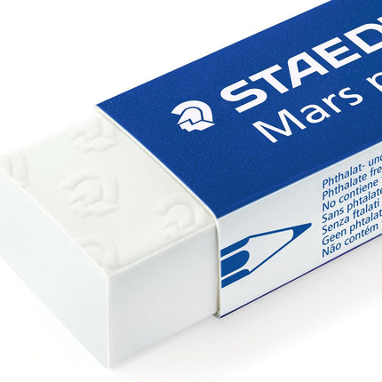 STAEDTLER Mars Plastic Vinyl Erasers (2-Pack), White Erasers for Clean & Precise Results - Latex-Free, Minimal Crumbling, Made in Germany