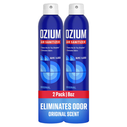 Spray sanitizante de aire y eliminador de olores de 8 Oz.