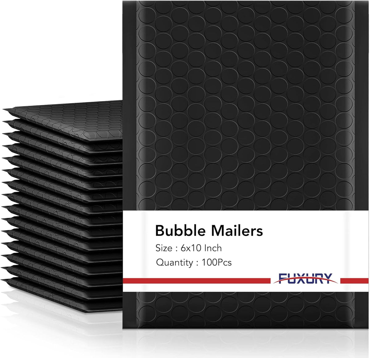 Black 6x10 Bubble Mailers, 100 Pack