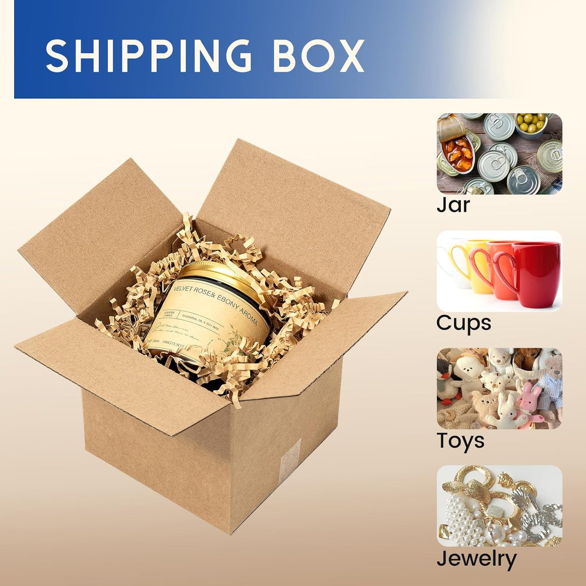 4 x 4 x 4 Inch Brown Corrugated Shipping Boxes, 50 Pack - photo 3