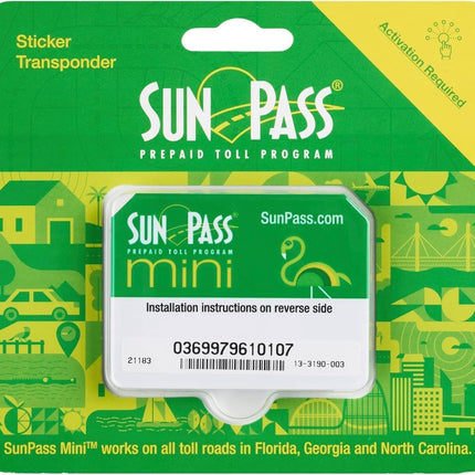 Sun Pass Pro Universal Toll Transponder – Prepaid Electronic Pass for Florida & 21 Additional States (MINI)