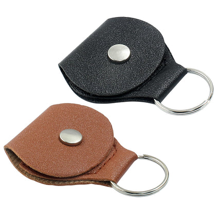 Guitar Picks Holder Case, Black + Brown, 2 Pcs