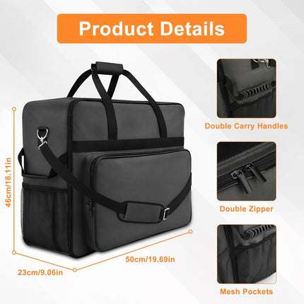 Carrying Bag for Ninja Slushie Max FS605 Series, Professional Drink Maker Travel Case with Side-Opening Zipper, Waterproof Padded Storage Bag with Shoulder Strap & Accessory Pockets for Cups