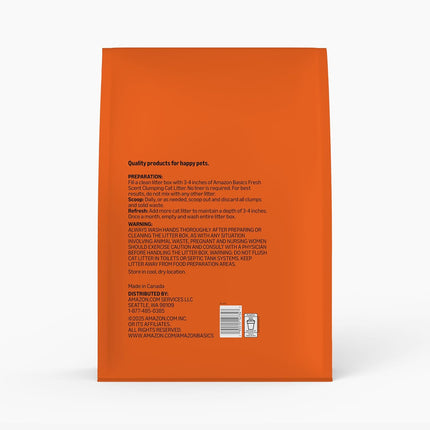 Amazon Basics Clumping Cat Litter, Fresh Scent, Hard Clumping Formula, 99% Dust Free, 14 lb Bag