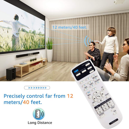 Projector Remote Control for Epson Projectors Home Cinema EB EMP EX VS H BrightLink Powerlite Series