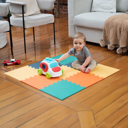 Baby Play Mat, Soft Foam Floor Tiles for Kids. Adjustable Interlocking Foam Tiles, Fits with 74x74 Playpen Baby mat for Crawling & Development, Playmat for Babies 6-12 Months