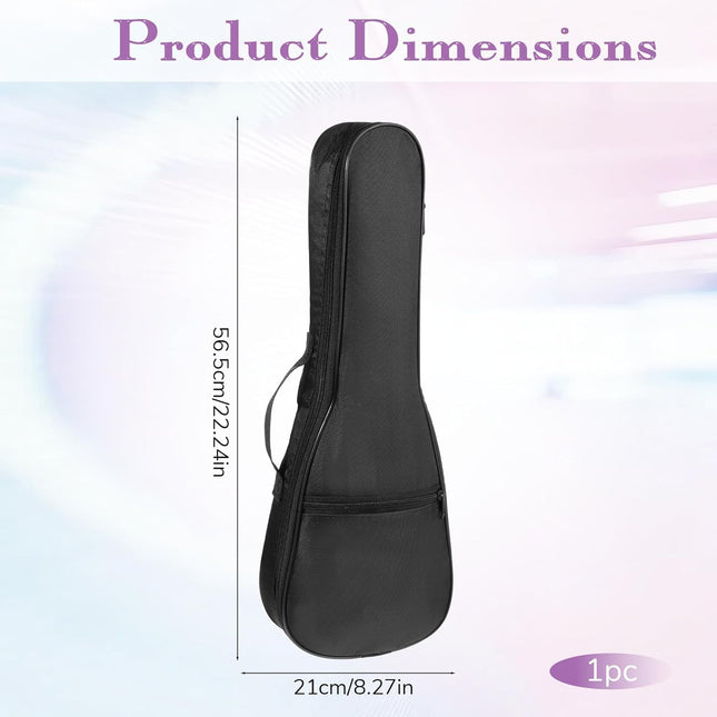 21in Ukulele Case, Soft Soprano Ukulele Case, Durable Padded Bag with