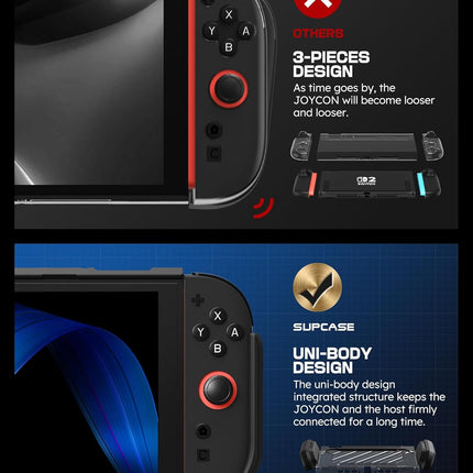 SUPCASE for Nintendo Switch 2 Case 2025 (Unicorn Beetle Pro), [Military-Grade Protection] [Magnetic Joy Con Controllers Friendly] Dockable Integrated Cover Accessories for Nintendo Switch 2, Black