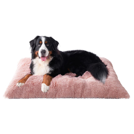 Cama esponjosa para jaula de perro, almohada afelpada extra grande para perro, gris