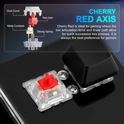 Black 2-Key USB Wired RGB Mechanical Gaming Keypad - photo 4