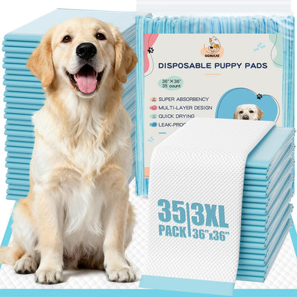Puppy Pads XL 100 Count, Dog Pee Pads Extra Large, 34"x28" Pee Pads for Dogs, X-Large Disposable Dog Training Pads Super Absorbent&Leak-Proof, Crate Potty Piddle Pads for Doggy, Pet Supplies