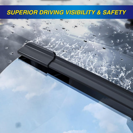 5 PLUS® Windshield Wiper Blades Replacement for 2017-2007 Jeep Wrangler Windshield Wipers (Pack of 3), Automotive Replacement Windshield Wiper Blades For My Car Water Repellent-15"/15"/12"