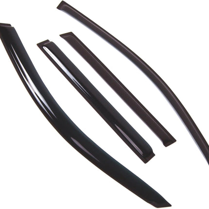 TuningPros Outside Mount Window Vent Visors Rain Guards Compatible with Toyota Highlander 2008-2013 | Side Window Wind Deflectors Rain Shields | Black Tinted, 4 Pcs Set, BGWV-659