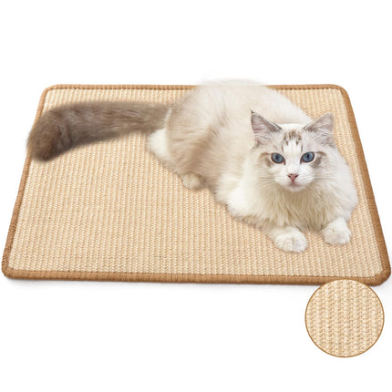 Cat Scratcher Mat, 23.6 X 15.7 Inch Natural Sisal Cat Scratch Mat