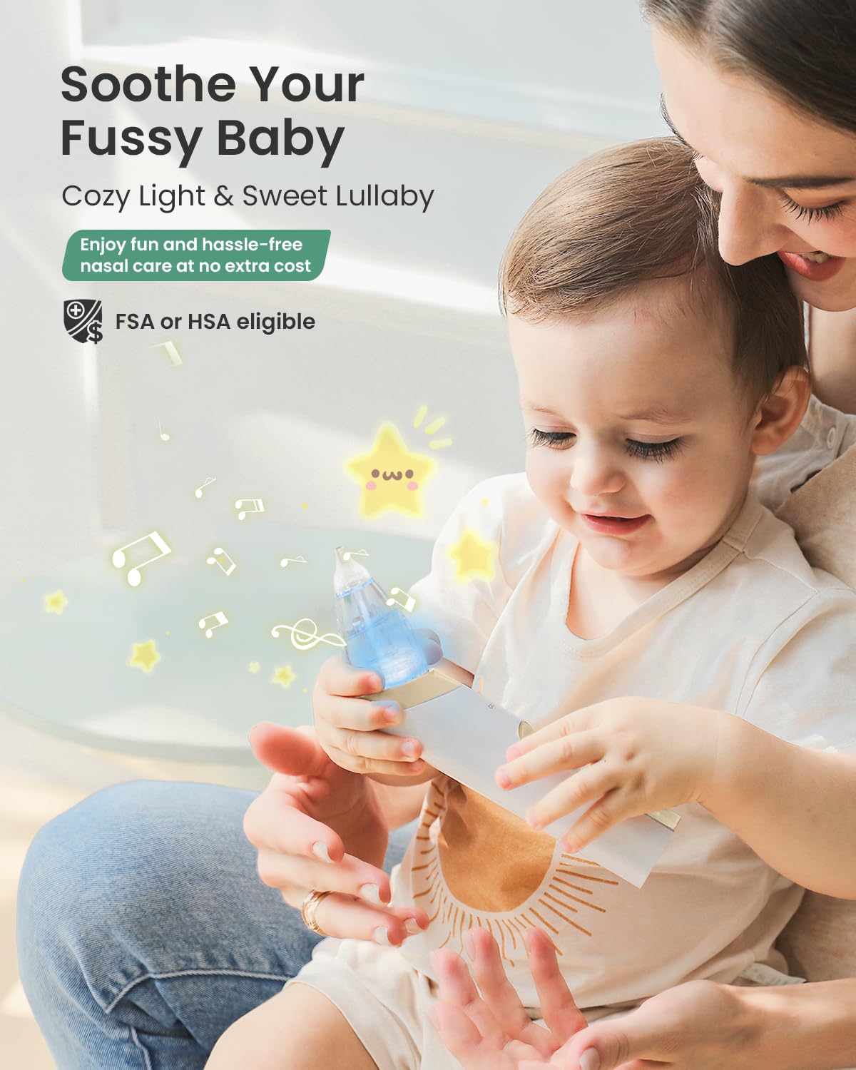 Nasal Aspirator for Baby, Electric Baby Nose Sucker, Automatic Nose Cleaner with Larger Suction Chamber - photo 4