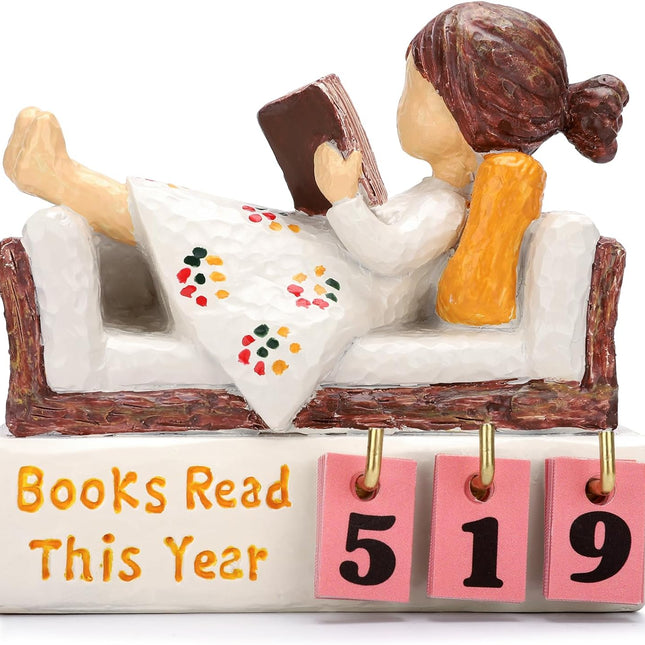 Books Read This Year Counter Book Lover Gifts for Women Readers Librarian Reader Teacher Book Tracker for Home Library