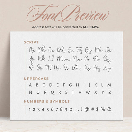 Personalized Script Return Address Stamp, Custom Name & Address Stamp, Elegant Self-Inking or Wood Handle Rubber Stamp for Wedding & Home Mail - 06