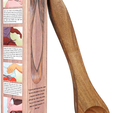 Musical Wooden Spoons – 9" Handcrafted Rosewood Folk Percussion Instrument for Irish Celtic Rhythm, Hand Percussion, Acoustic Jam, Live Music & Unique Gifts