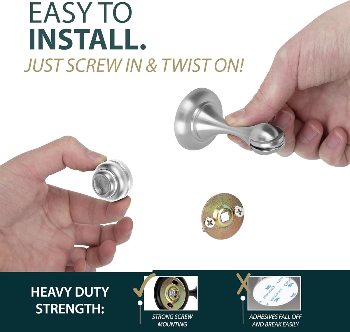 Magnetic Door Stopper, Scratch Free Magnetic Door Catch for - photo 5