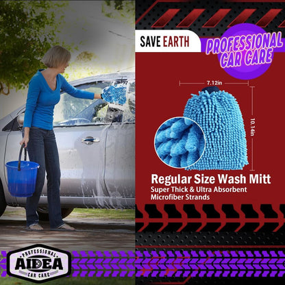 Scratch-Free Chenille Microfiber Car Wash Mitt - photo 2