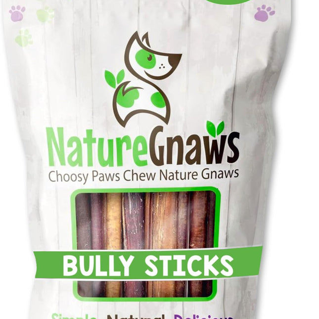 Small Bully Sticks for Dogs 5-6" (5 Count) - Long Lasting for Light Chewers and Puppies - Natural Thin Beef Dog Chew